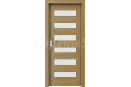 PORTA Doors SET Rámové dvere KONCEPT C6, sklo Matné, 3D fólia Dub Prírodný + zárubňa