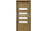 PORTA Doors SET Rámové dvere KONCEPT H4, sklo Matné, 3D fólia Agát Medový + zárubňa