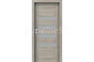 PORTA Doors SET Rámové dvere KONCEPT H4, sklo Matné, 3D fólia Agát Strieborný + zárubňa
