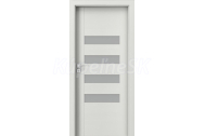 PORTA Doors SET Rámové dvere KONCEPT H4, sklo Matné, 3D fólia Wenge White + zárubňa