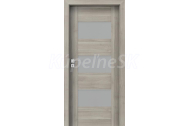 PORTA Doors SET Rámové dvere KONCEPT K3, sklo Matné, 3D fólia Agát Strieborný + zárubňa