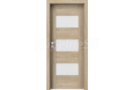 PORTA Doors SET Rámové dvere KONCEPT K3, sklo Matné, 3D fólia Dub Klasický + zárubňa