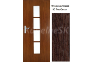 ImperioDoor interiérové rámové dvere LAGO.1-izbové, Sklo, 3DTopDecor Wenge Japonské
