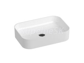 RAVAK XJX01155002 Ceramic Slim R keramické umývadlo Bez prepadu 55x37x12cm white + výpusť