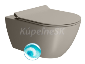 GSI PURA závesná WC misa, Swirlflush, 55x36 cm, tortora dual-mat