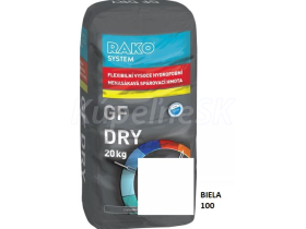 RAKO system GF DRY Flexibilná vysoko vodeodolná škárovacia hmota, mrazuvzd, 2kg, Biela