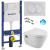 Geberit SET Duofix BasicDELTA 111.153.00.1+WCzávesné Sapho NERA+WC sedadloSC+Delta20 Biela