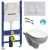 Geberit SET Duofix BasicDELTA 111.153.00.1+WCzávesn Selnova Rimless Oblé+sedSC+Delta20Biel