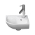 Duravit ME BY STARCK umývadlo rohové 43,5x38,WonderGliss,otv.pre bat,Biela 07224300001