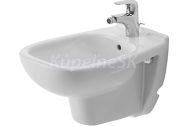 Duravit D-CODE NEW bidet závesný 54,5x35,5cm s prepadom, Biela 22571500002