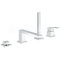 GROHE 19897001 EUROCUBE Páková vaňová 4-otvorová batéria, Chróm