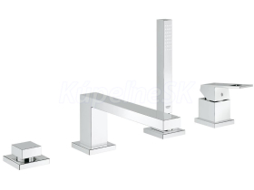 GROHE 19897001 EUROCUBE Páková vaňová 4-otvorová batéria, Chróm