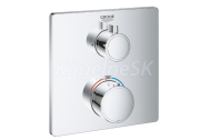 GROHE 24078000 GROTHERM Termostatická baterie pre 1 výstup s uzatvaracím ventilom, Chróm 2