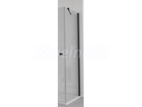 Ronal ANNEA ANT12000607, 120cm pevná Bočná stena do kombinácie, profil Čierny,sklo Číre