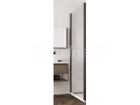 Ronal Top LineS TOPF2 Bočná stena 100cm,profil Čierny,Sklo Číre
