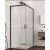 Ronal Top LineS TLSD 70x200 cm, Pravý diel pre Rohový sprchový kút, profil Čierny, sklo Čí