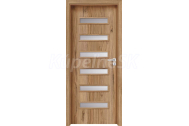 INVADO SET Rámové dvere VIRGO 1 presklené, fólia, Dub Jesenný B706 + zárubeň
