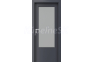PORTA Doors SET Rámové dvere Laminát CPL, vzor 1.3, Antracit, sklo činčila + zárubeň