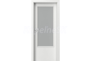 PORTA Doors SET Rámové dvere Laminát CPL, vzor 1.3, Biela, sklo činčila + zárubeň