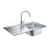 GROHE K500 31570SD0  Kuchynský drez  860x500 mm s batériou Concetto, nerez