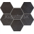 Tubadzin HORIZON Hex Black 28,9x22,1 mozaika VERTICA