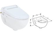 Geberit AquaClean 4000 Elektronický bidet+WC závesné Geberit Rimless, biele 146.135.11.1