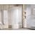 Ravak štvrťkruhový sprchový kút SKCP4-80 SABINA satin, Pearl + Cleaner 80x80x185 cm