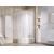 Ravak štvrťkruhový sprchový kút SKCP4-90 SABINA satin, Pearl + Cleaner 90x90x185 cm