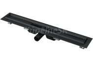 ALCA Low-Podlahový žľab nerezový pre perforovaný rošt,čierna-mat APZ101BLACK-1150 znížený