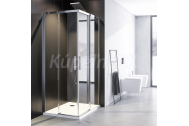 Aquatek ZEUS R14 Rohový sprchový kút 100x80x195cm, dvoje zásuvné dvere, chróm, číre sklo