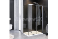 Aquatek ZEUS R23 Rohový sprchový kút 120x80x195cm, zásuvné dvere, chróm, číre sklo