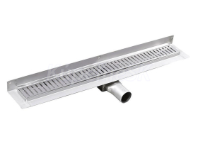 Gelco MANUS ONDA nerezový sprchový kanálik s roštom, k stene, 950x112x55 mm
