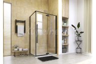 Aquatek JAGUAR R33 Obdĺžnikový sprch. kút 120x90x200cm, jedny otvár dvere, čierna mat,číre