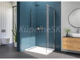 Aquatek WELLNESS F1 Sprchová pevná stena 80x200cm, chróm, číre sklo