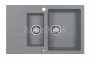 Alveus CADIT 70 kuchynský granitový drez so sifónom 79x50 - G-81 Beton 1131360