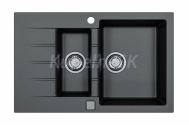Alveus CADIT 70 kuchynský granitový drez so sifónom 79x50 - G-91 Black 1131361