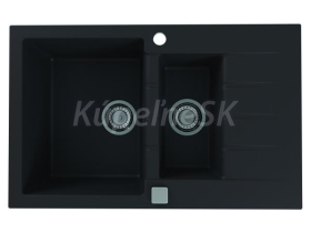 Alveus CADIT 70 kuchynský granitový drez so sifónom 79x50 - G-91 Black