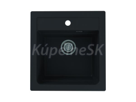 Alveus ATROX 20 kuchynský granitový drez so sifónom 47x50 - G-91 Black, spodná montáž