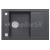 Alveus FORMIC 30 kuchynský granitový drez so sifónom 76x50 - G-91 Black, spodná montáž