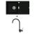Alveus SET kuchynský drez NIAGARA 30 so sifónom 78x43,5 + batéria ARC110 - Black