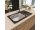 Alveus GLASSIX UP 40 sklo nerezový drez so sifónom 86x50 - Black