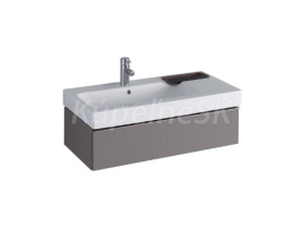 KERAMAG ICON Skrinka pod umývadlo, závesná, 89 x 24 x 47,7 cm, platinum
