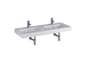KERAMAG ICON dvojumývadlo 120x48,5cm, s otvormi pre bateriu, Keratect