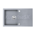 Novaservis Granitový drez s odkvapom 48x78 cm s prepadom šedá