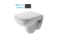 Duravit D-CODE 48 Set WC misa závesná+sedadlo Soft-Close, Biela 325827
