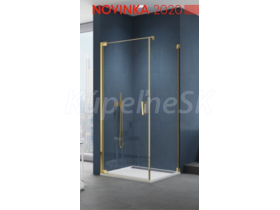 Ronal CADURA CAT1 100cm,Bočná stena 90° pre rohový sprchový kút,profil Zlatý,sklo Číre