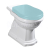 Kerasan RETRO WC-kombi misa 38,5x41x72cm, zadný odpad biela mat