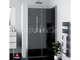 Roth LYP2 120cm dvojkrídlové dvere do niky, profil Brillant, Číre sklo