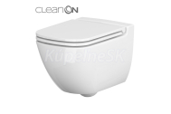 Cersanit CASPIA WC misa závesná CleanOn 36,5x54cm+sedátko SoftClose EasyOff,Biela K701-103