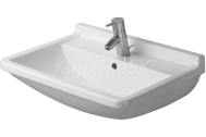 Duravit STARCK 3 umývadlo 60x45cm, biele, s úpravou WonderGliss, 03006000001